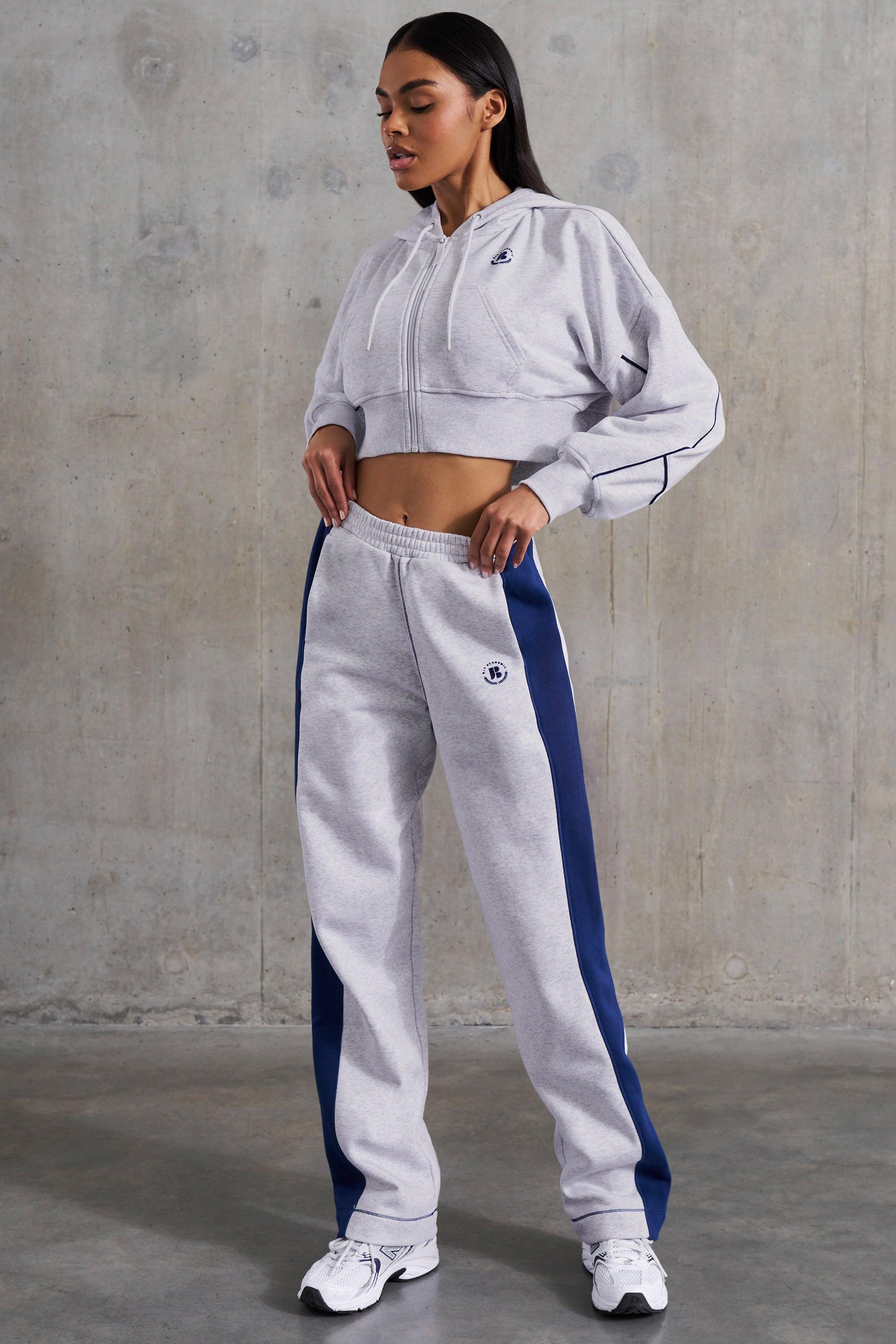 Petite Wide Leg Sweatpants in Heather Grey Product Image