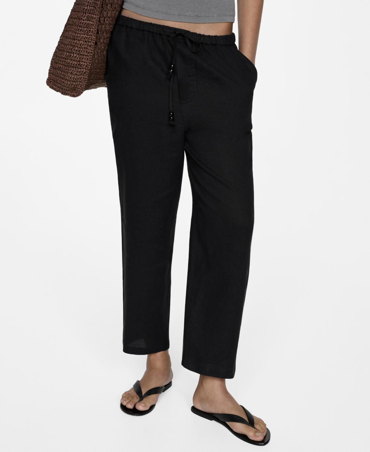 Women's 100% Linen Jogger Trousers Product Image