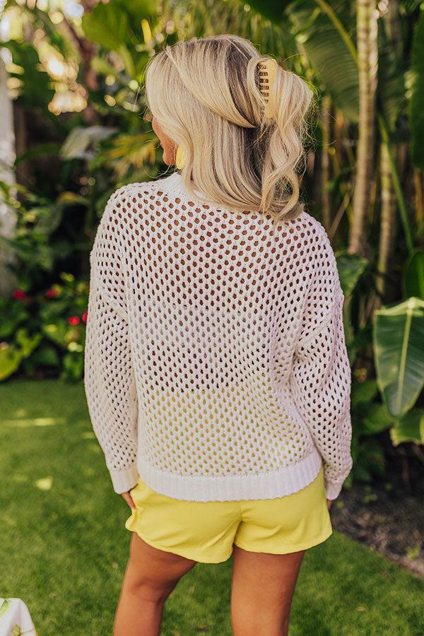 Tranquil Horizon Knit Top in Ivory Product Image