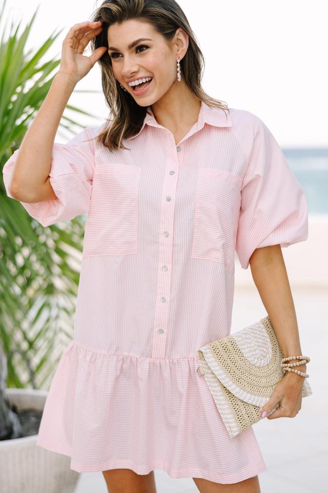 Pinch: Main Squeeze Pink Striped Dress Female Product Image