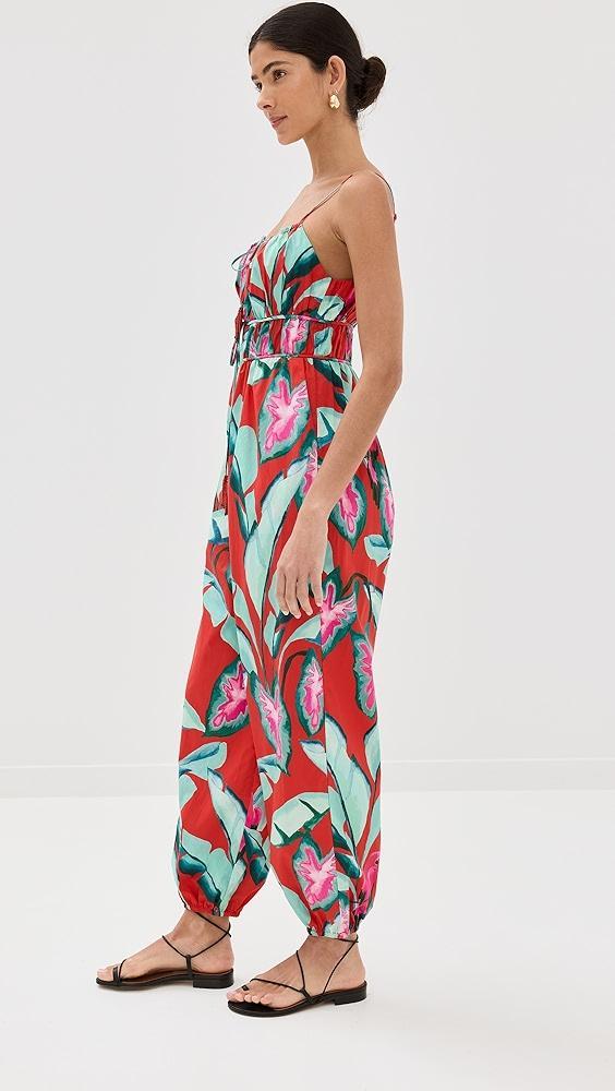 FARM Rio Red Summer Foliage Jumpsuit | Shopbop Product Image