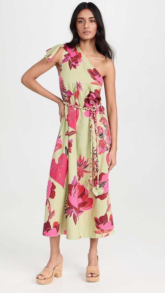 FARM Rio Fresh Garden Green One Shoulder Maxi Dress | Shopbop Product Image