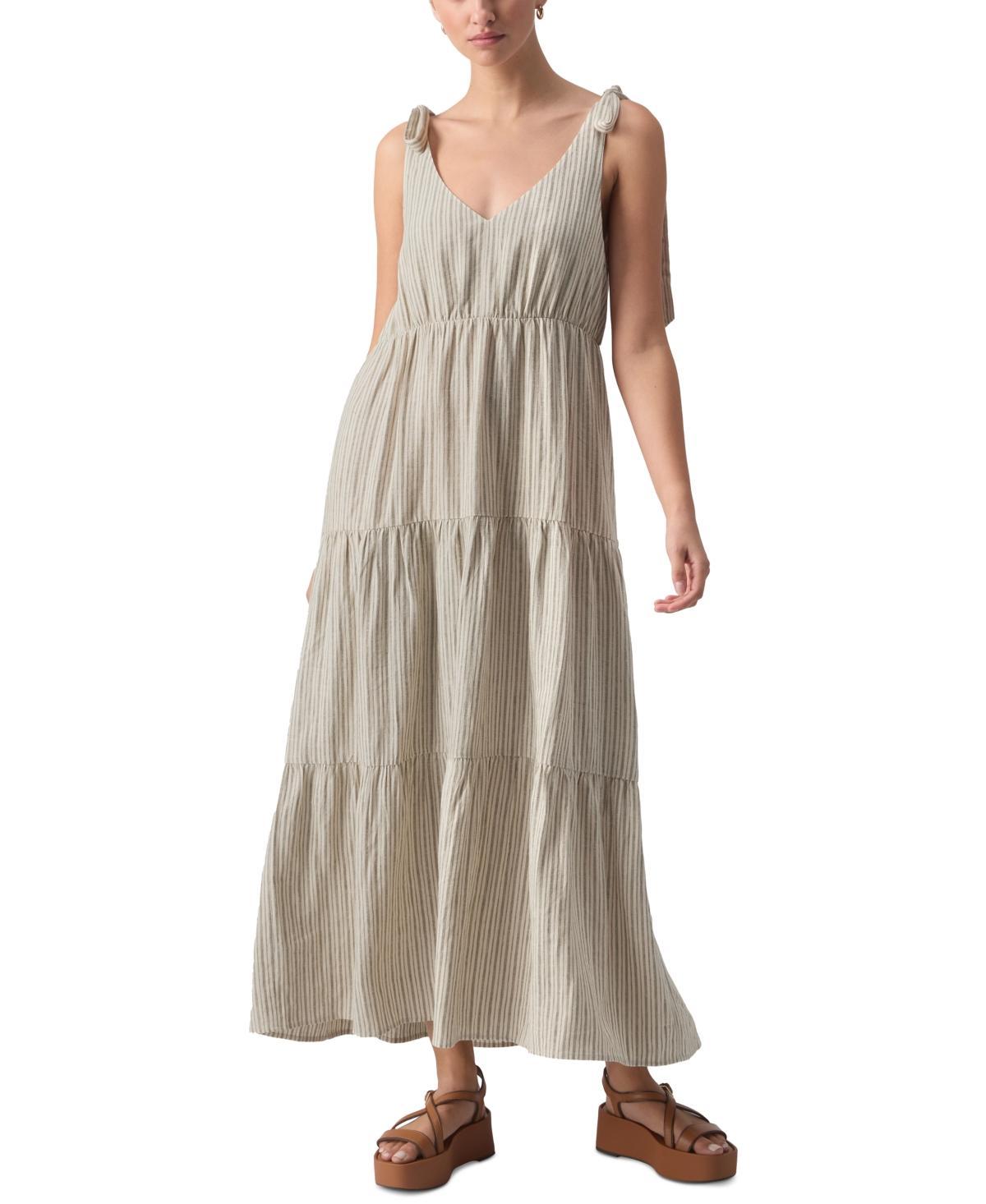 Sanctuary Womens Move Your Body Striped Linen-Blend Maxi Dress Product Image