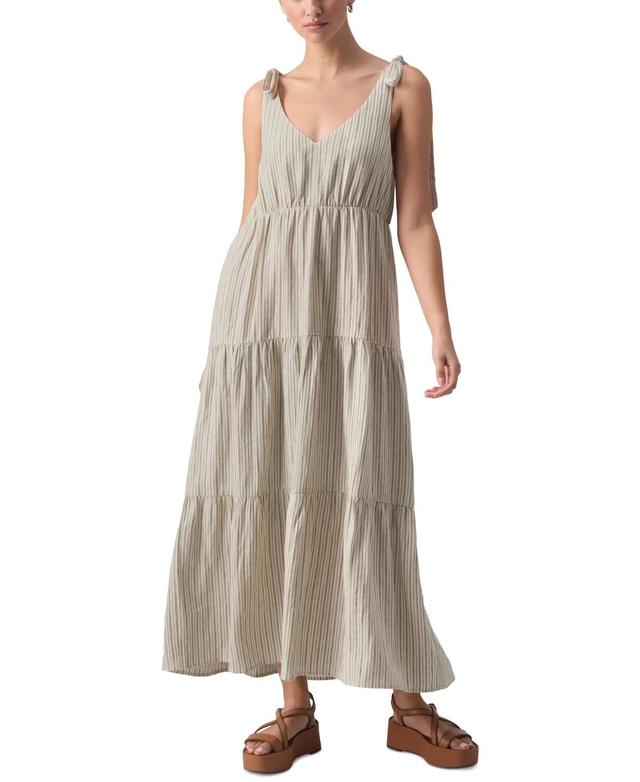 Women's Move Your Body Striped Linen-Blend Maxi Dress Product Image