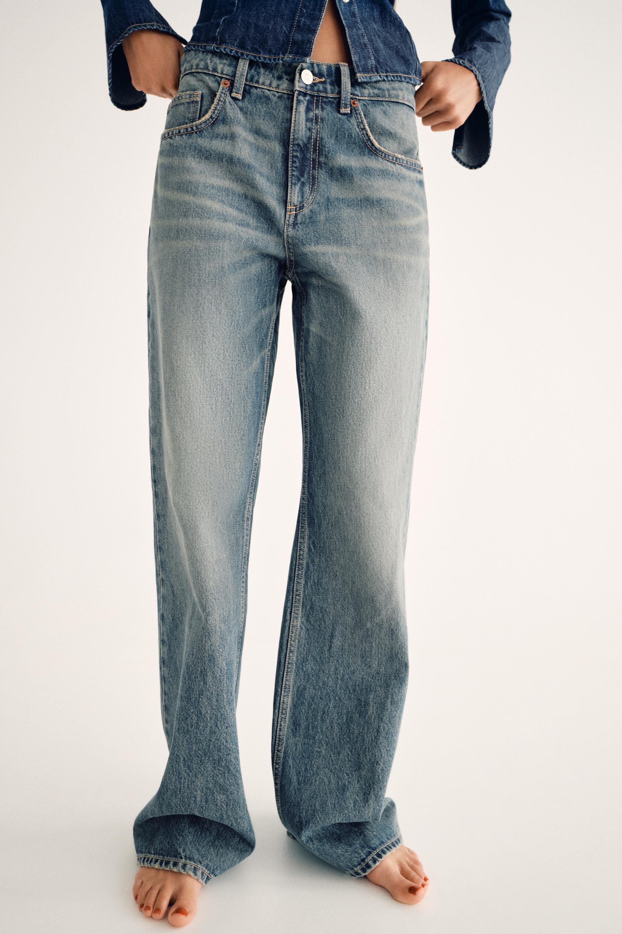 FULL LENGTH TRF MID-RISE WIDE LEG JEANS Product Image