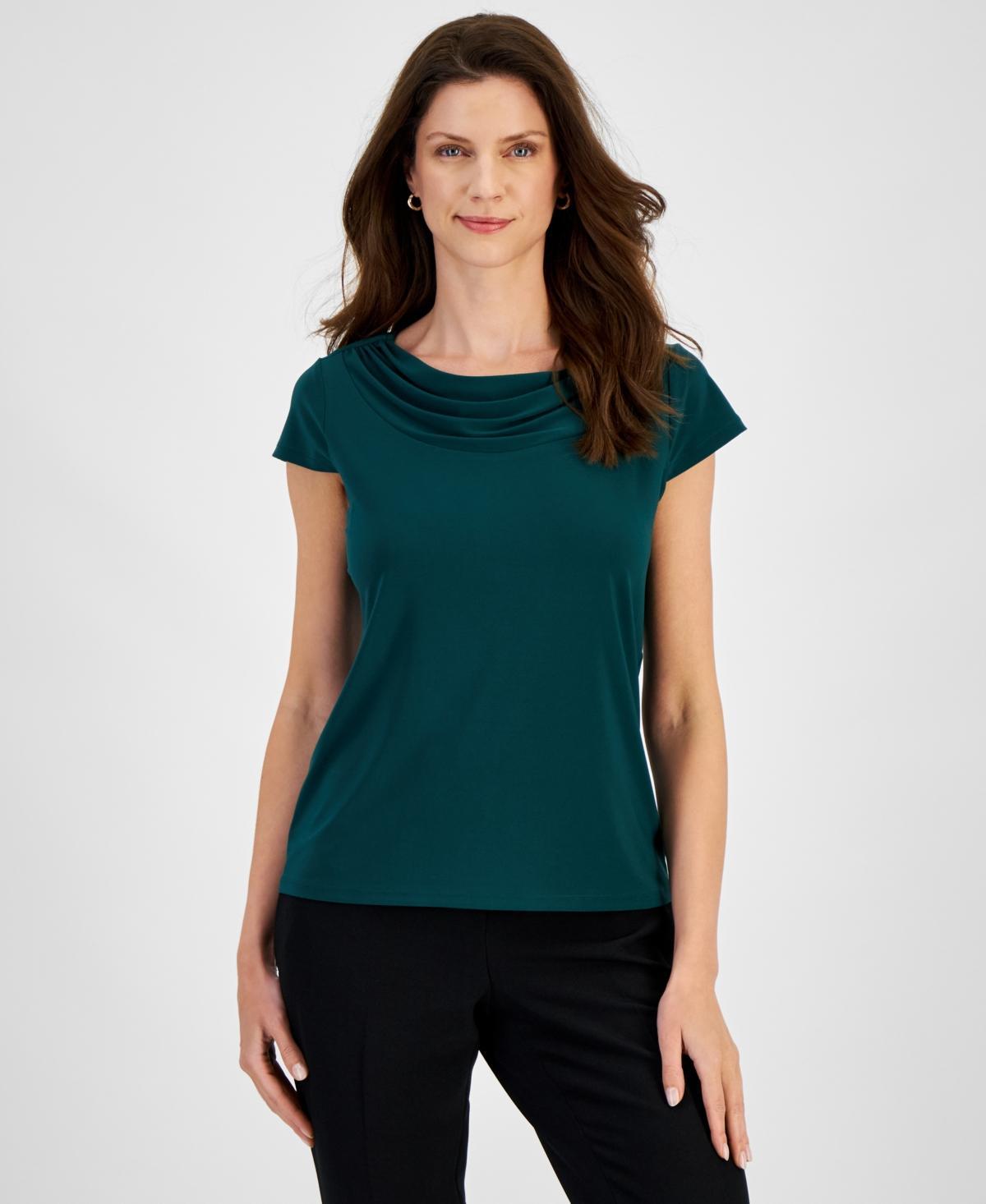 Kasper Womens Cowlneck Blouse Product Image