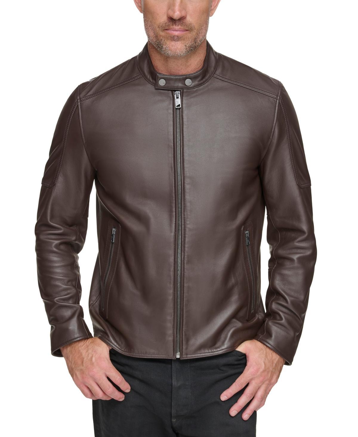 Marc New York Mens Viceroy Sleek Leather Racer Jacket Product Image