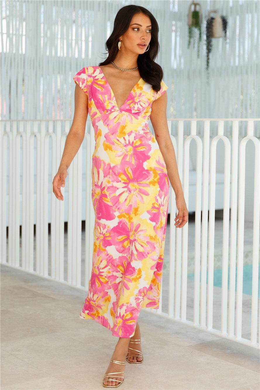 For The Season Maxi Dress Pink Product Image