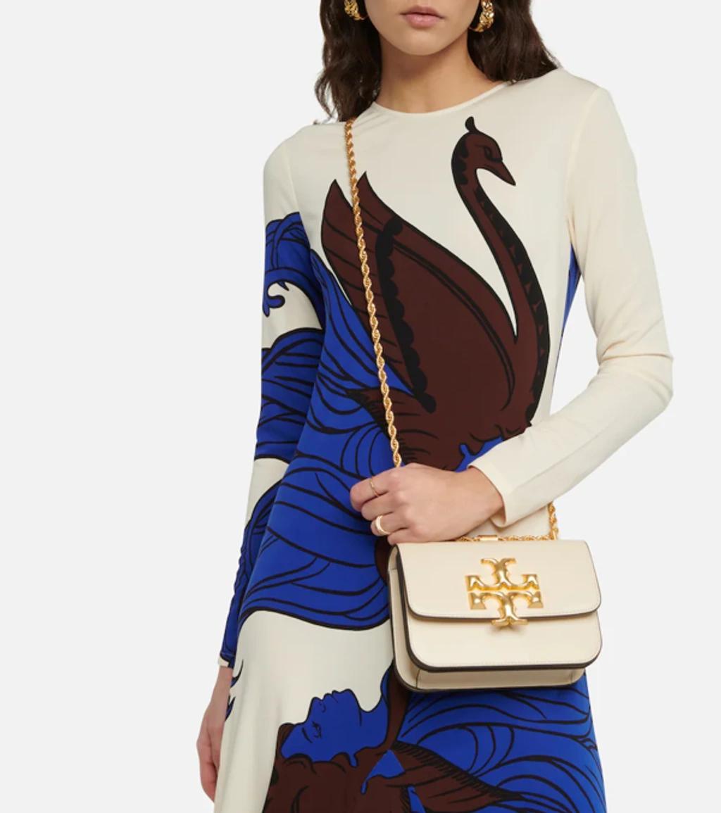 TORY BURCH Eleanor Small Leather Shoulder Bag In White Product Image