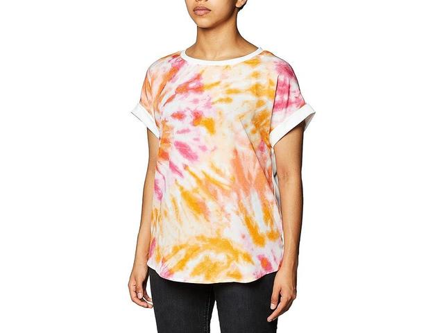 Calvin Klein Women's Short Sleeved Top with Printed Front (Sky ) Women's Clothing Product Image