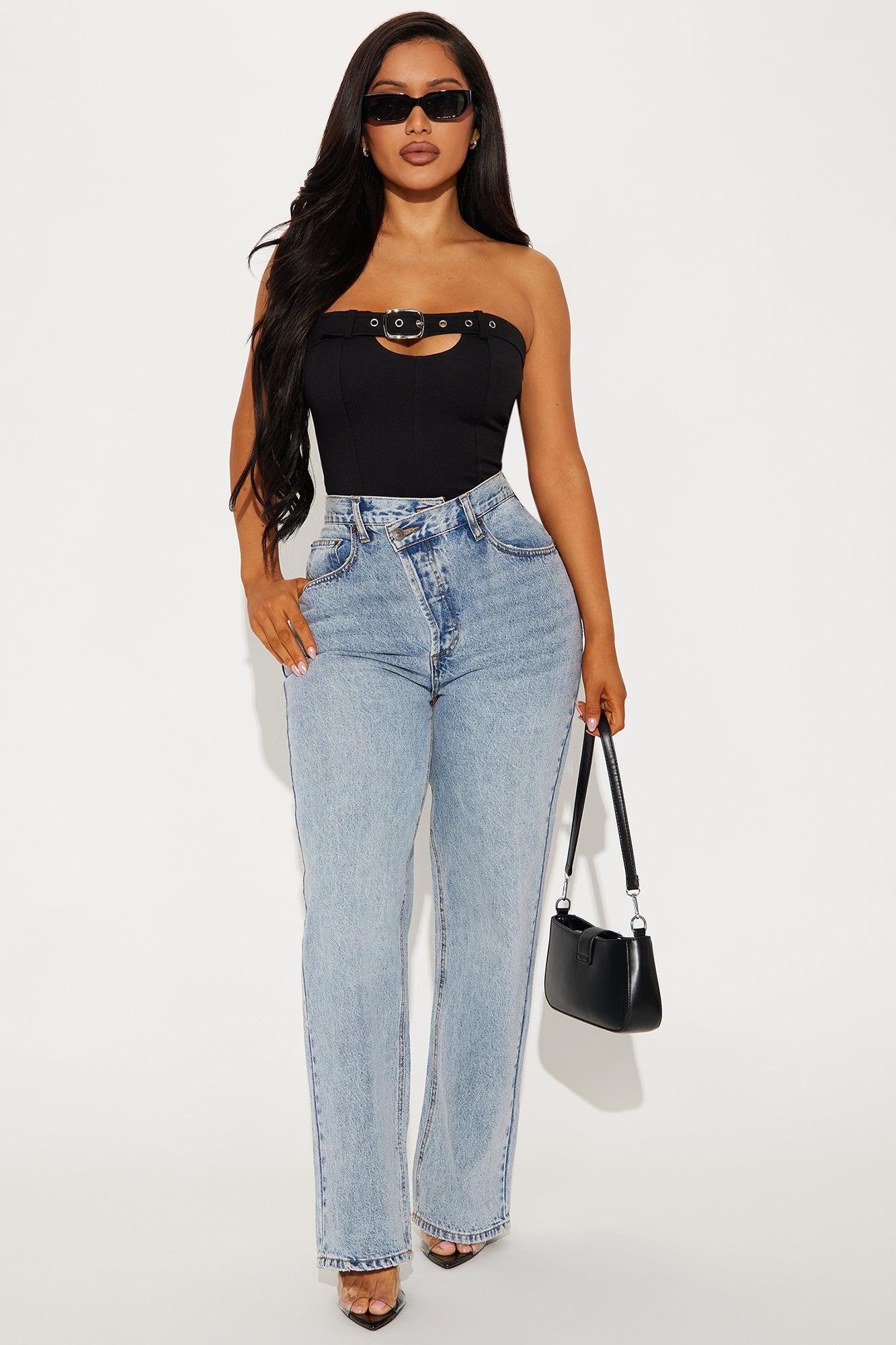 Vera Buckle Tube Top - Black Product Image