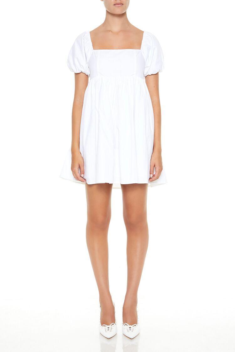 Puff-Sleeve Babydoll Mini Dress | Forever 21 Product Image