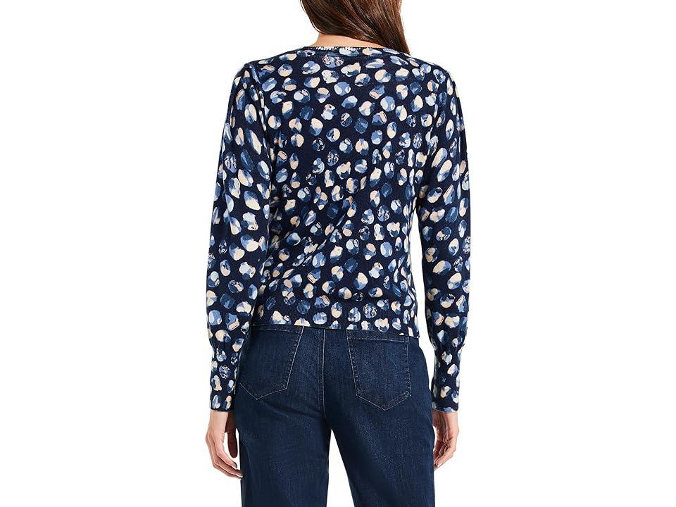 NIC+ZOE Many Moons Print Pleat Sleeve Sweater Product Image