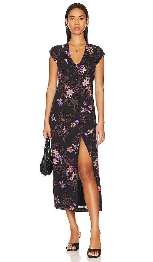 Free People Rosemary Printed Midi (Night Combo) Women's Clothing Product Image