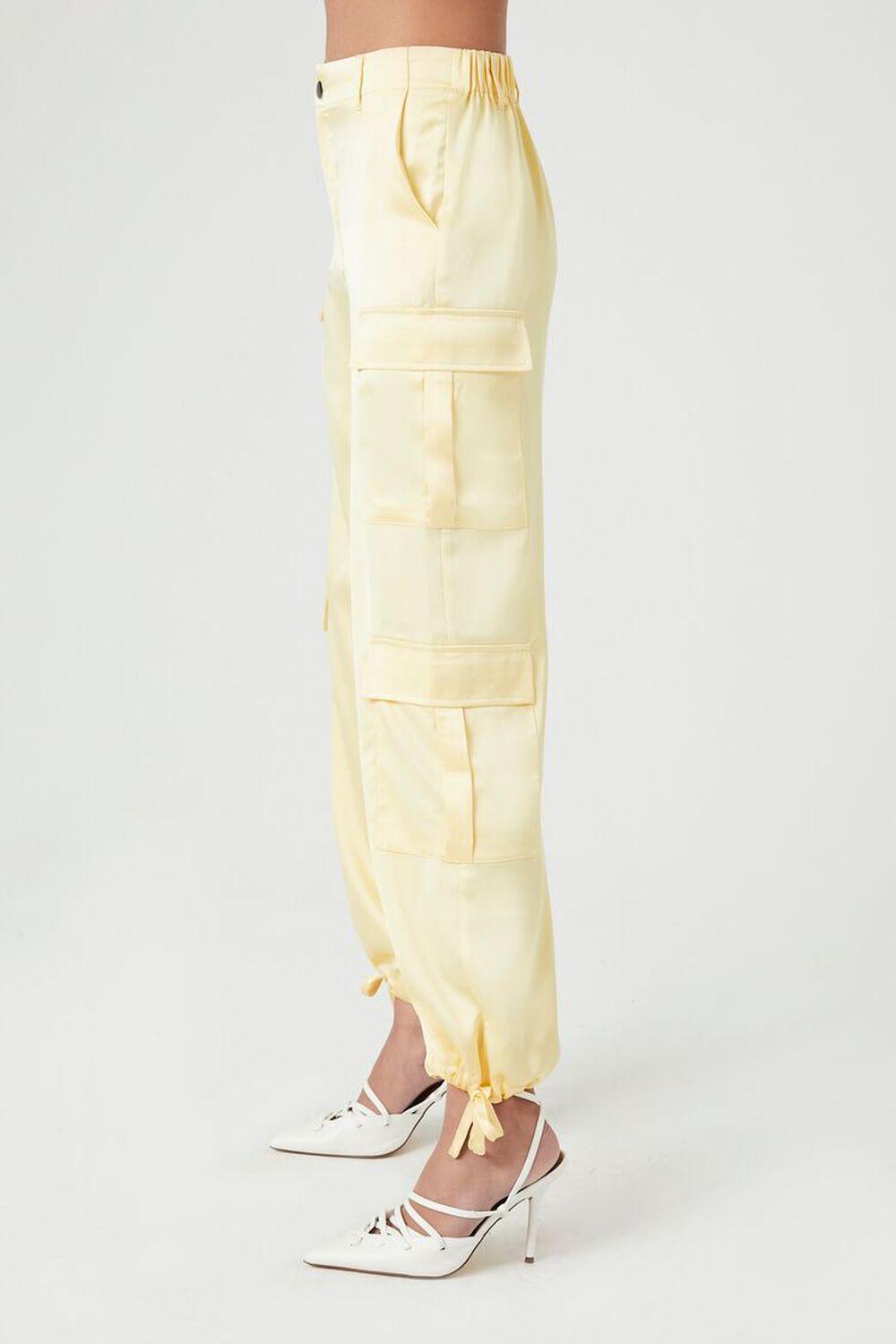 Satin Tie-Hem Cargo Pants | Forever 21 Product Image