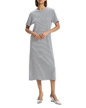 Womens Striped Cotton Midi-Dress Product Image