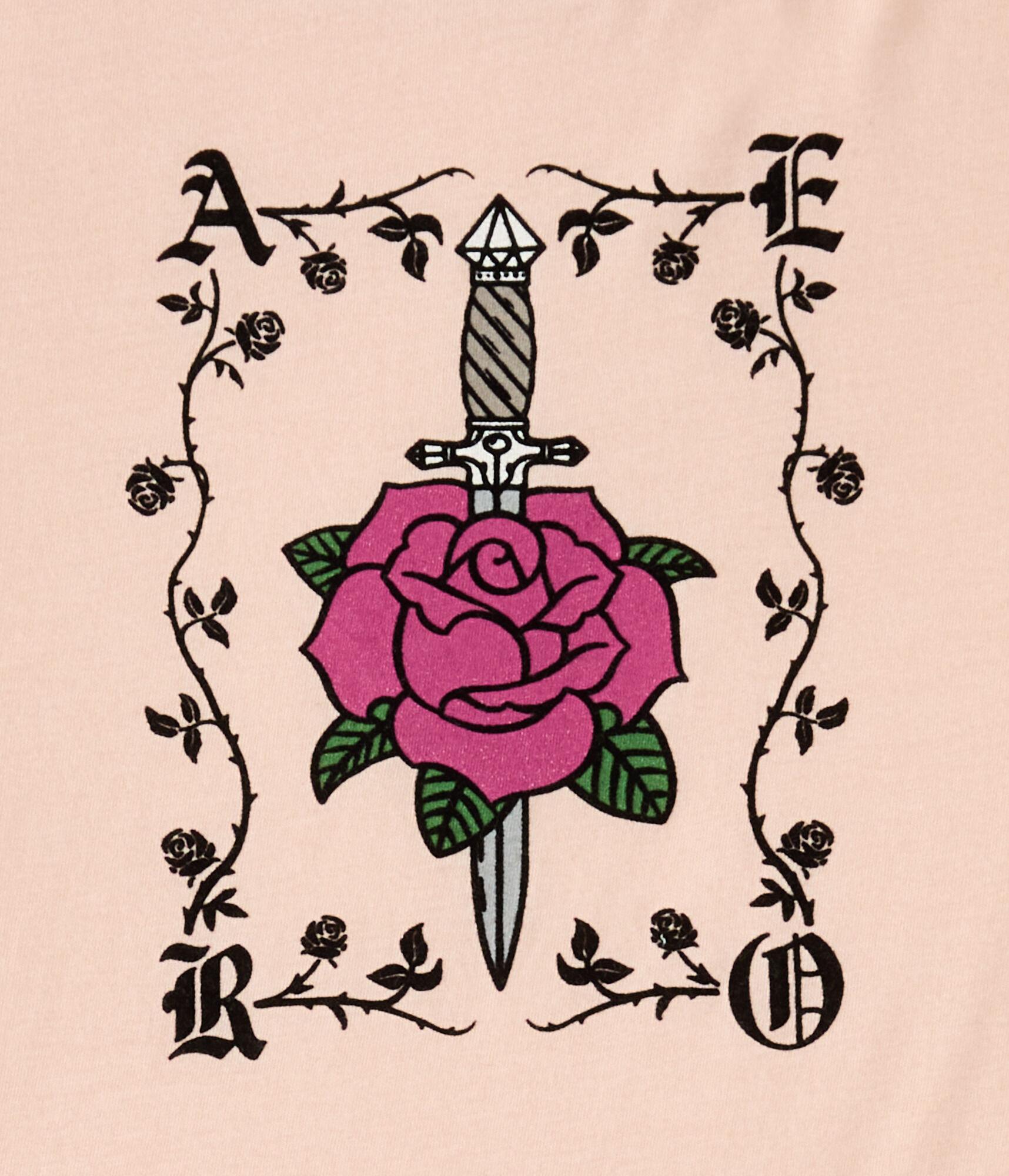 Rose Vine Flocked Graphic Tee Product Image