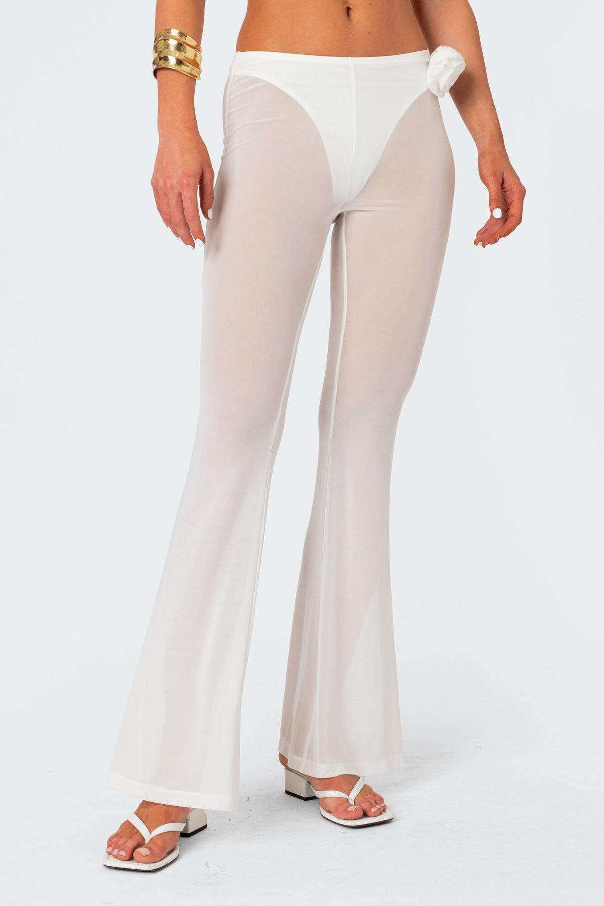 Flo Sheer Mesh Flared Pants Product Image