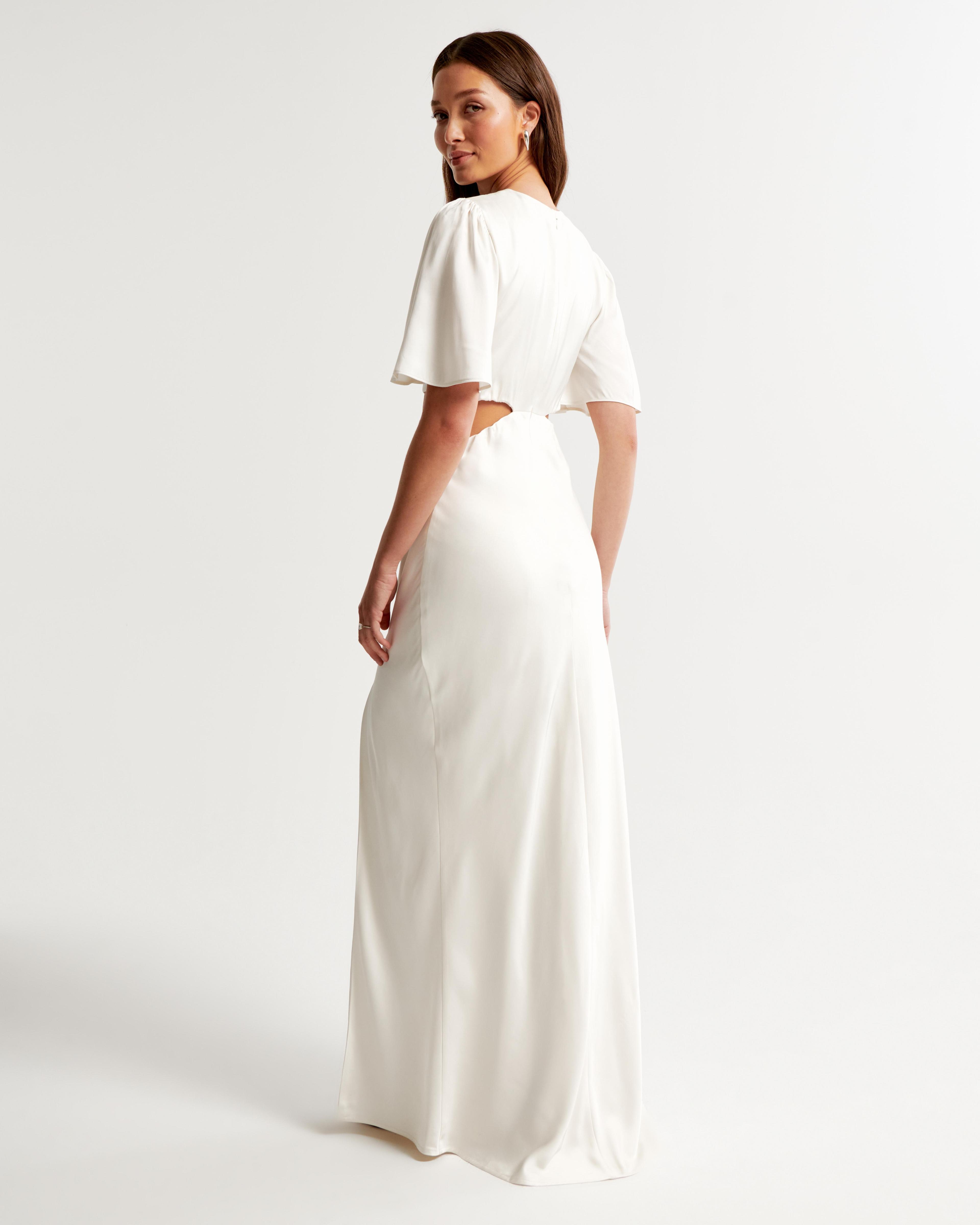 Angel Sleeve O-Ring Cutout Maxi Dress Product Image