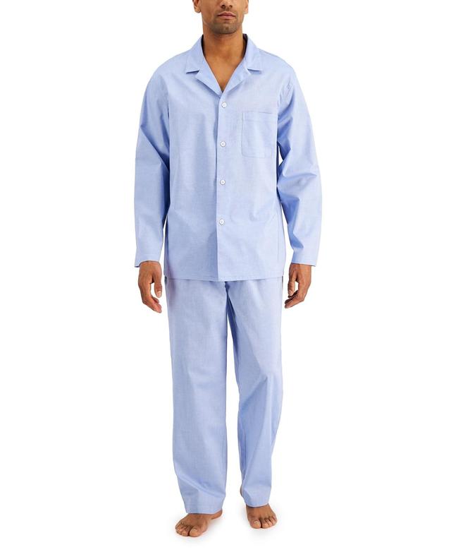 Club Room Mens 2-Pc. Solid Oxford Pajama Set, Created for Macys Product Image