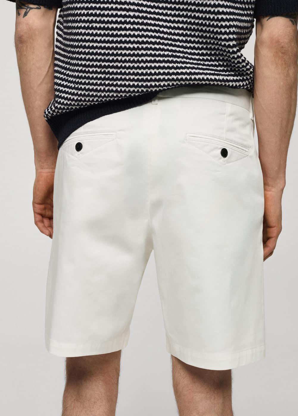 MANGO MAN - Slim fit cotton Bermuda shorts off whiteMen Product Image