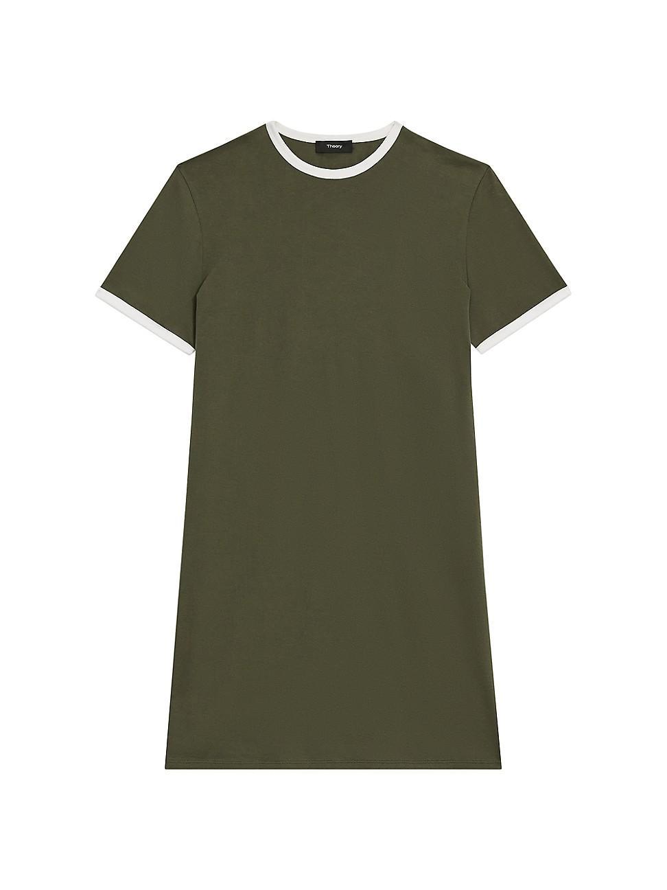 Womens Ringer Cotton T-Shirt Dress Product Image