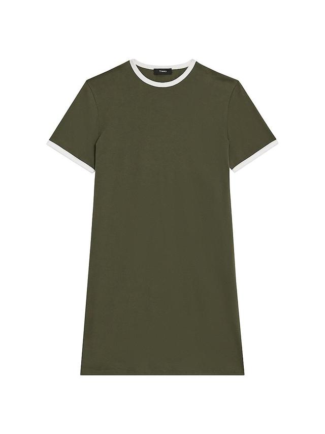 Womens Ringer Cotton T-Shirt Dress Product Image