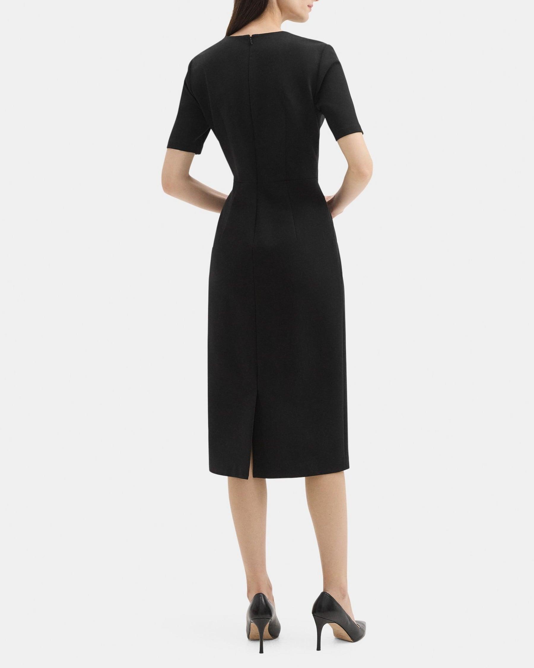 Midi Sheath Dress in Stretch Knit Ponte Product Image