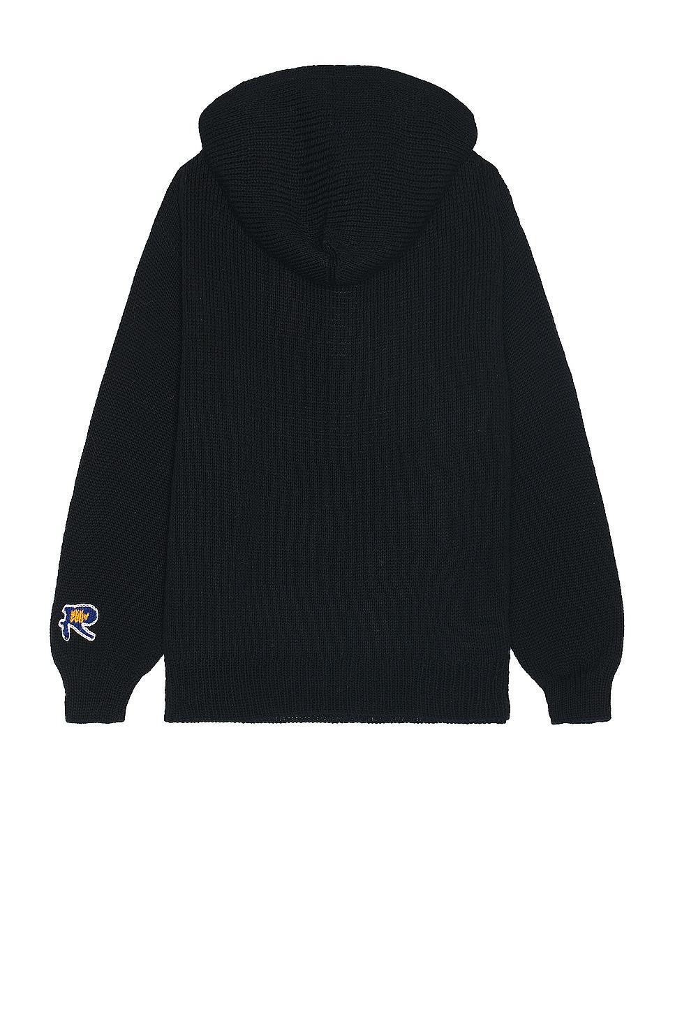 rice nine ten Hand Knitting Cut Off Hoodie in Black - Black. Size all. Product Image