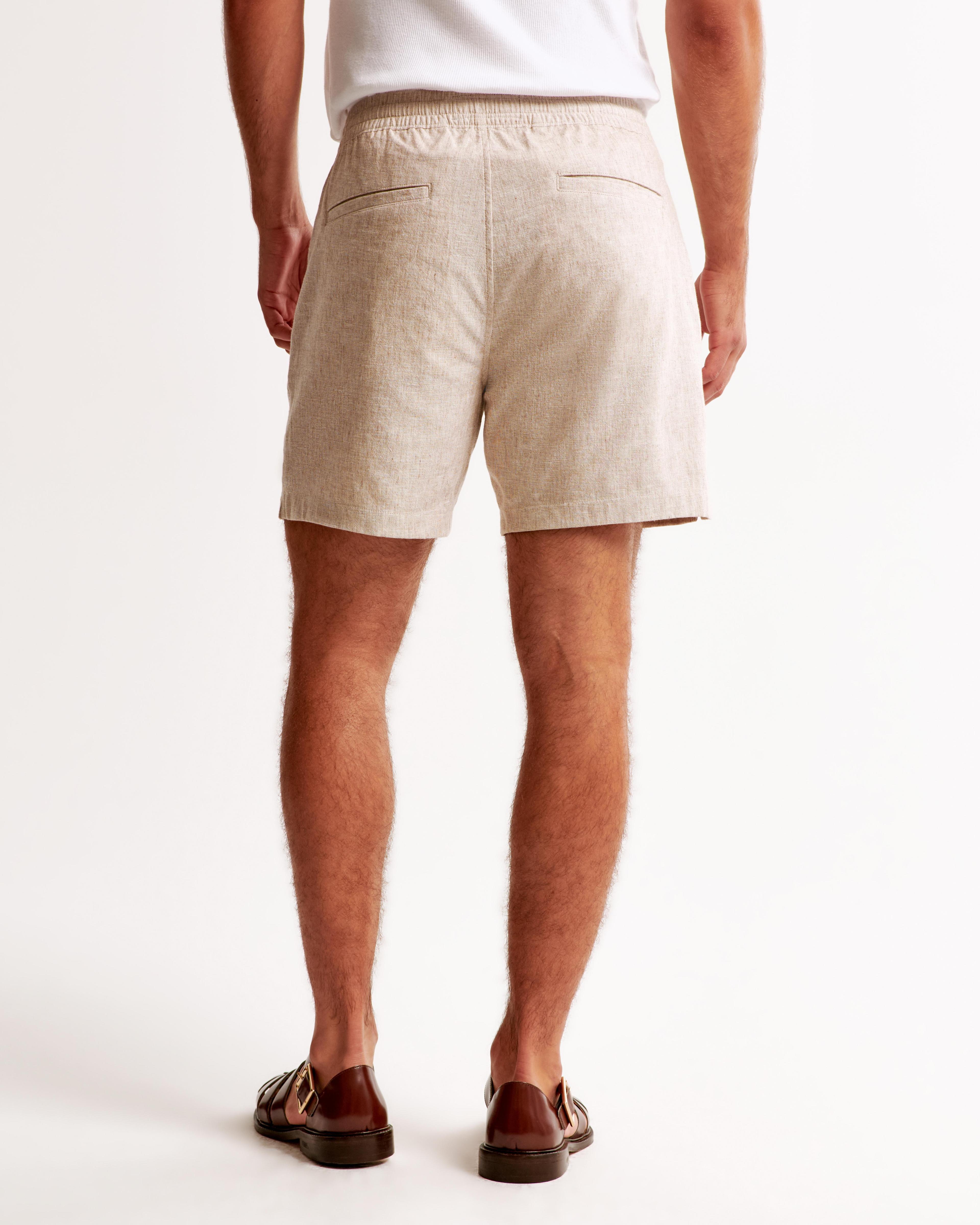 Linen-Blend Pull-On Short Product Image