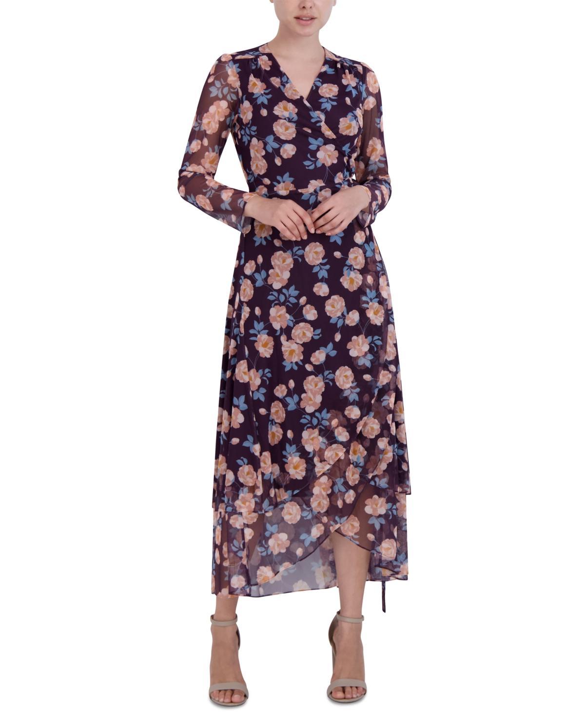 Womens Floral Wrap Maxi Dress product image