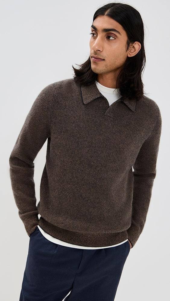 Vince Boiled Thermal Johnny Collar Cashmere Sweater | Shopbop Product Image