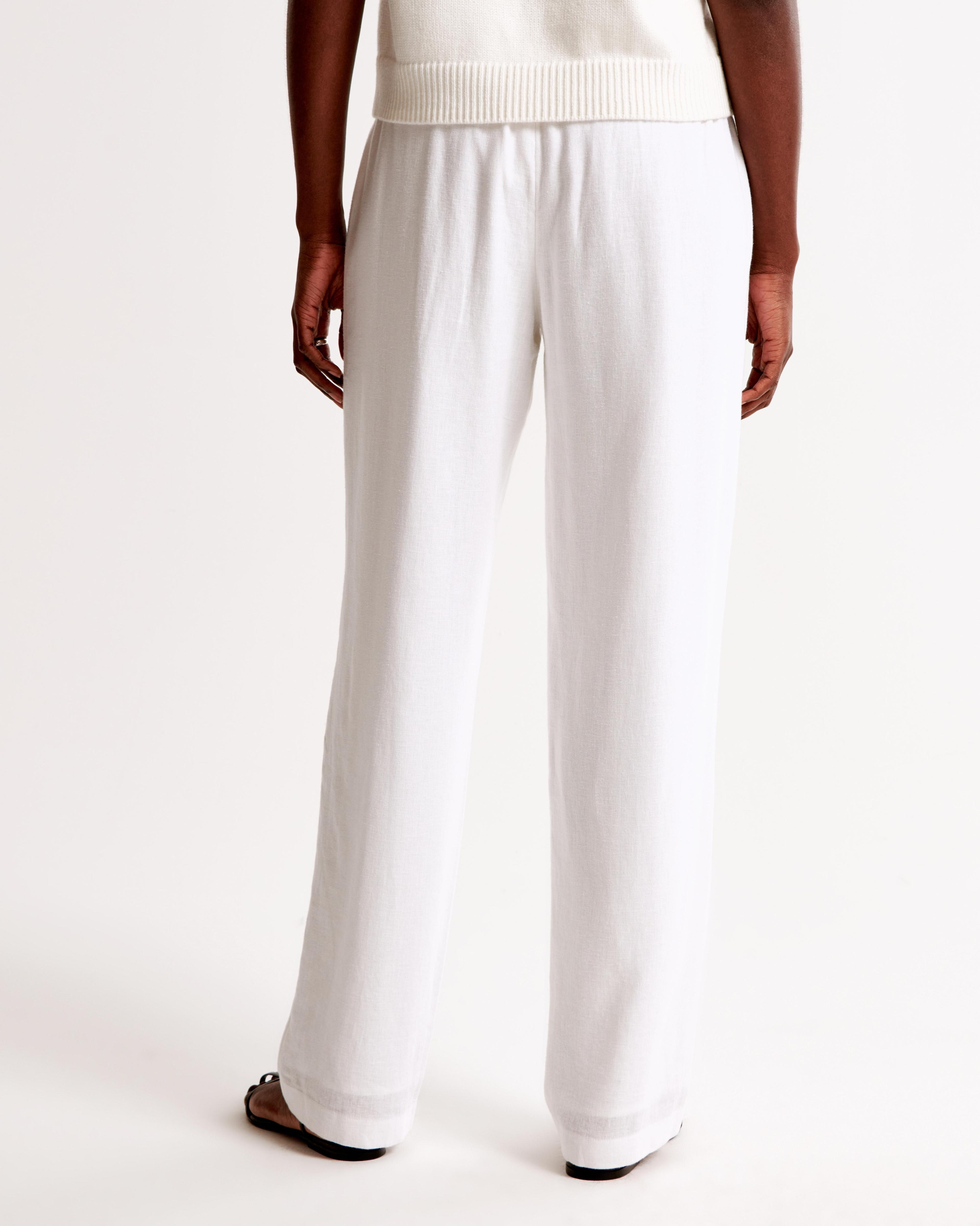 Straight Linen Blend Pull-On Pant Product Image