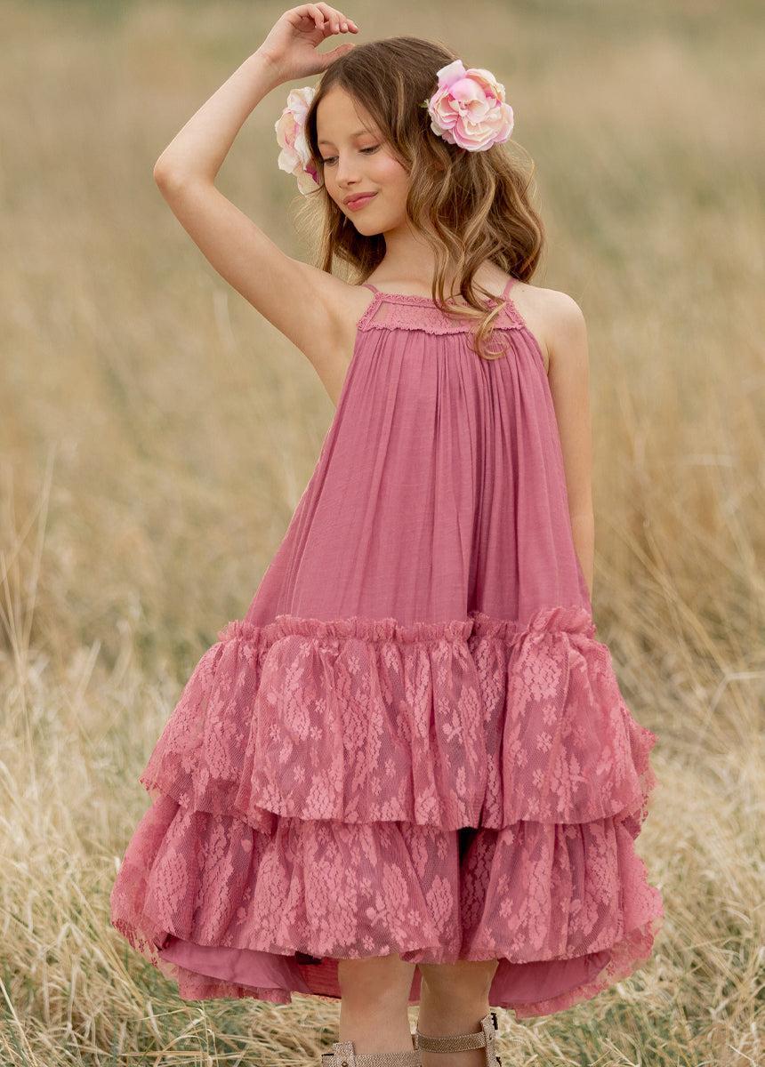 Catrina Dress in Dusty Rose Product Image