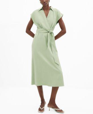 Mango Womens Belt Wrap Dress Product Image