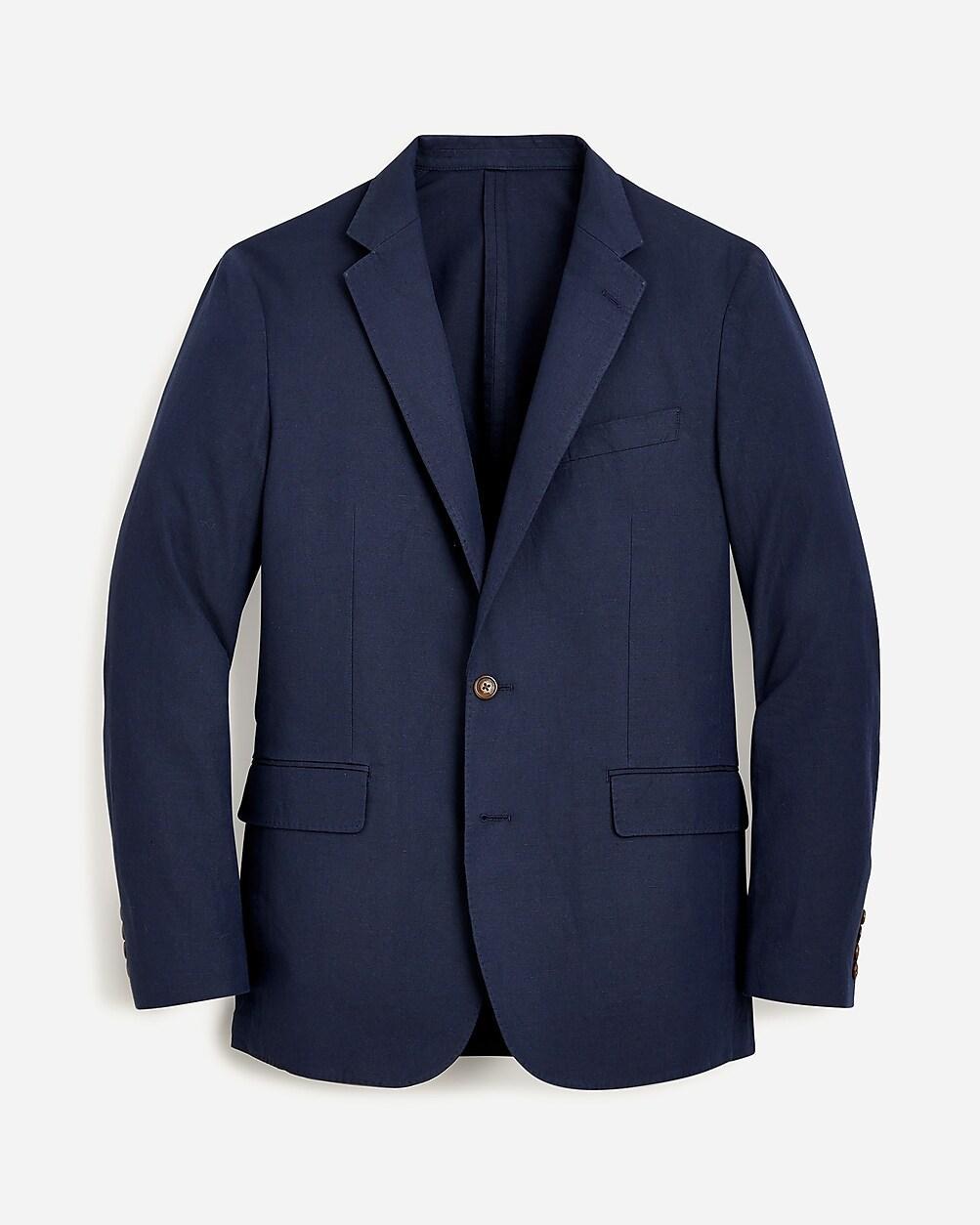 Ludlow Slim-fit unstructured suit jacket in Irish cotton-linen blend Product Image