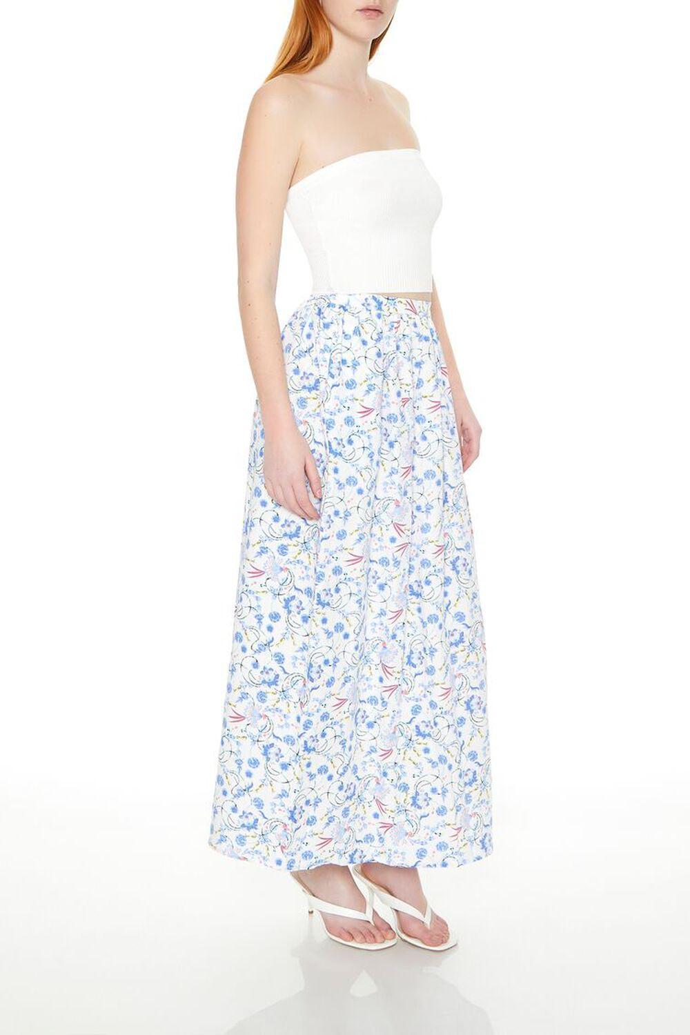 Floral Print A-Line Midi Skirt | Forever 21 Product Image