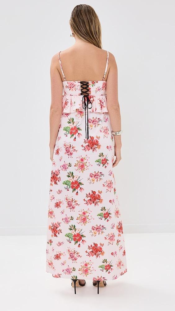 Kika Vargas Scarlet Dress Pink Rose Silk | Shopbop Product Image