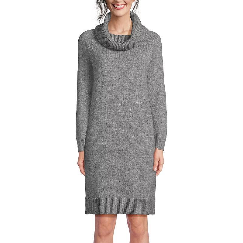 Womens Lands End Cozy Lofty Cowlneck Sweater Dress Product Image