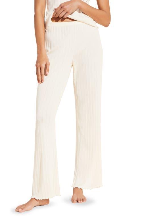 Womens Pointelle Rib-Knit Pants Product Image