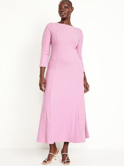 Fit &amp; Flare Ribbed Maxi Dress Product Image