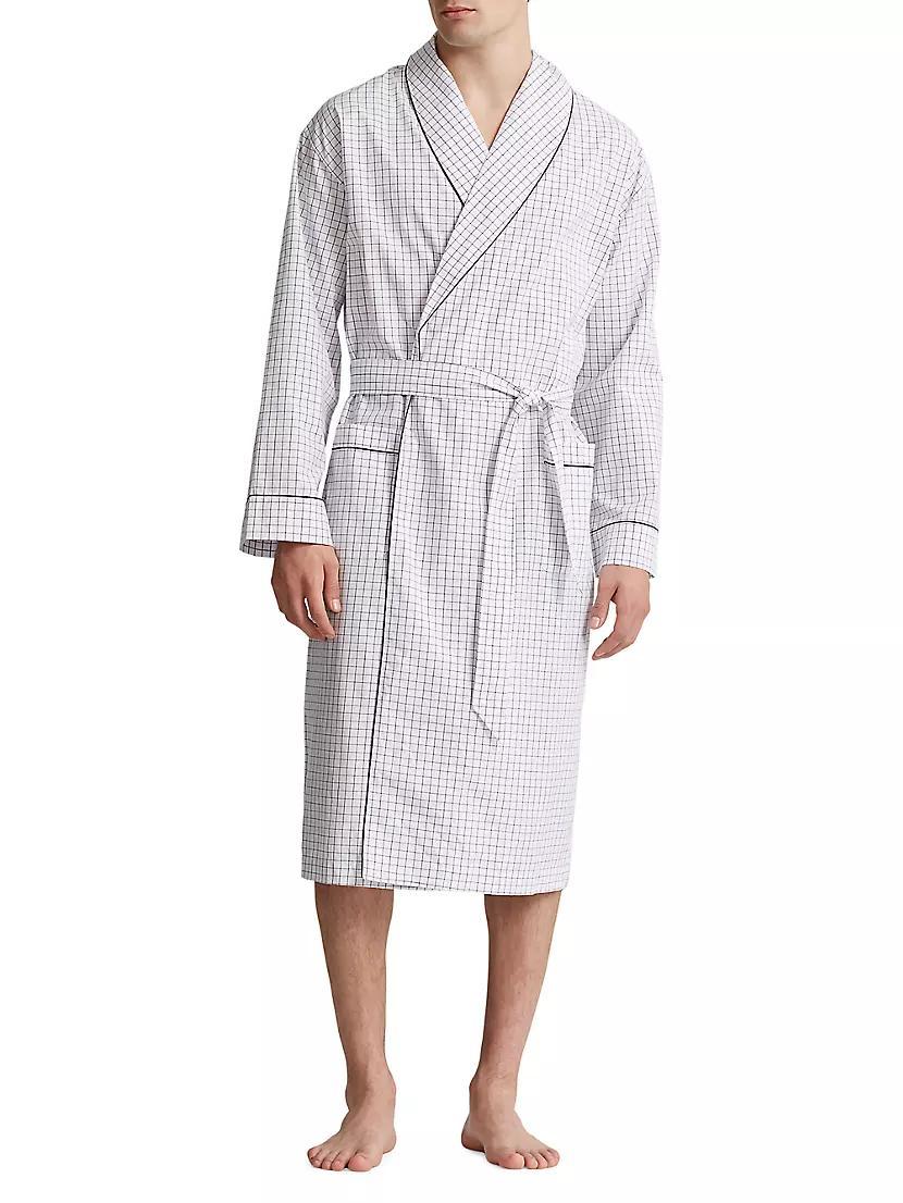 Plaid Cotton Oxford Robe Product Image