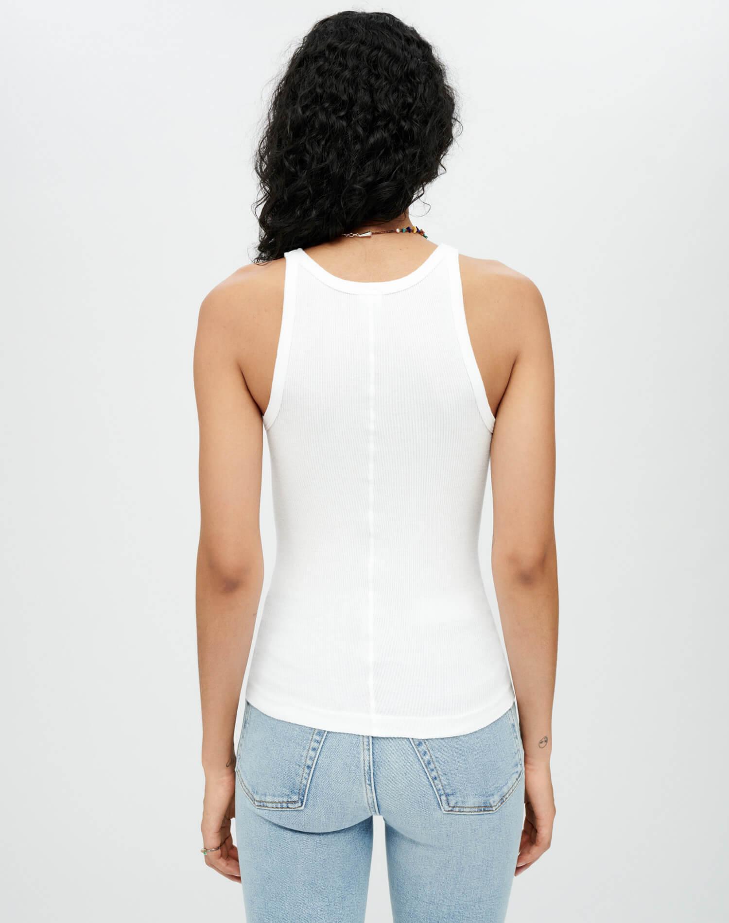 Hanes Ribbed Tank - Optic White Female Product Image