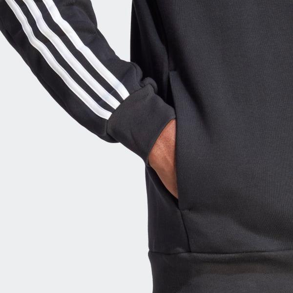 Essentials Fleece 3-Stripes Full-Zip Hoodie Product Image