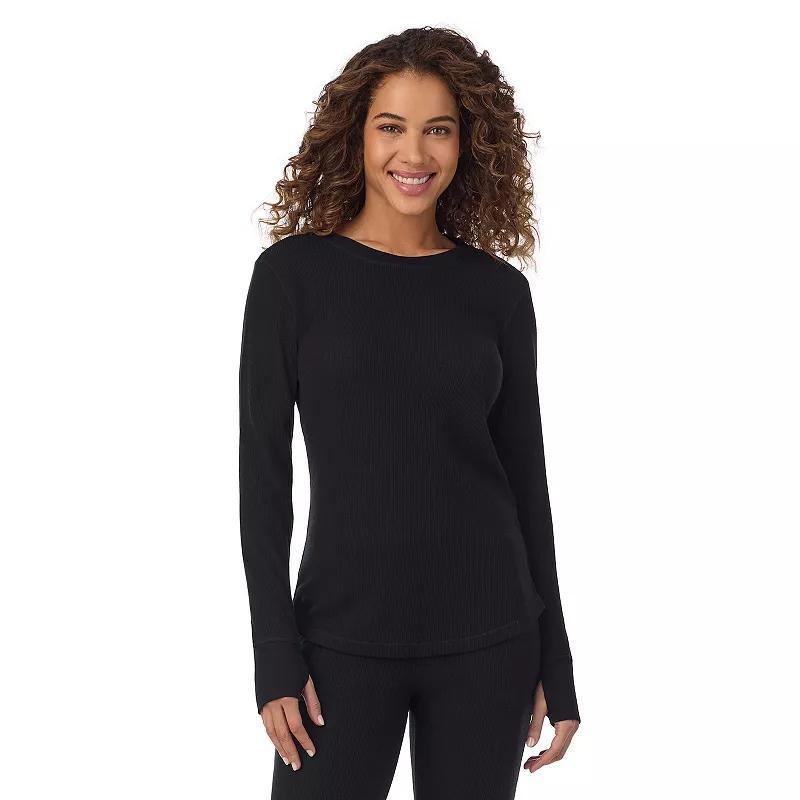 Womens Cuddl Duds Cozy Stretch Thermal Long Sleeve Crew Top Product Image