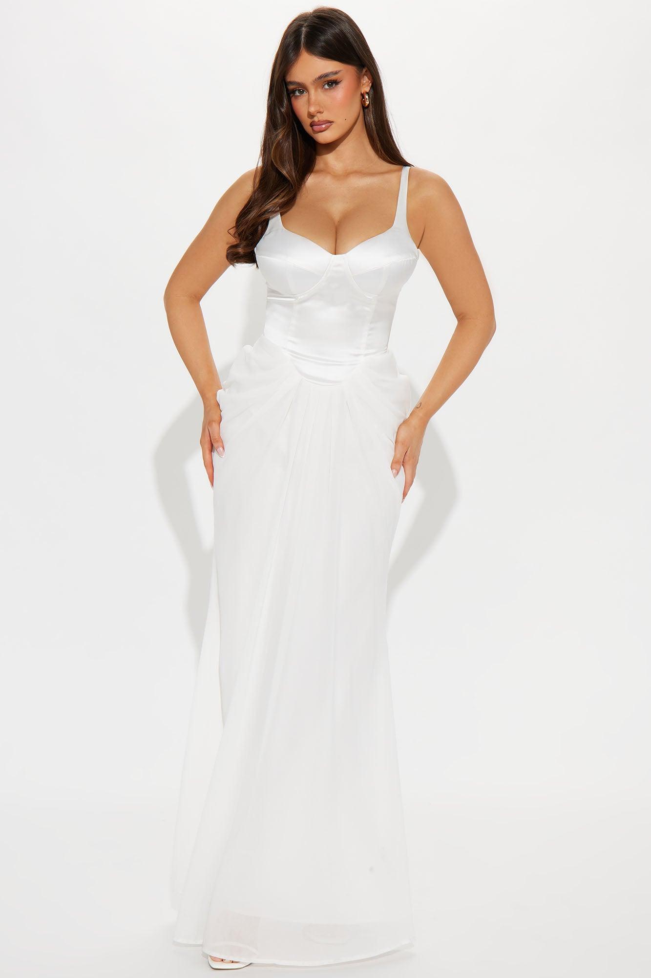 Jennifer Corset Maxi Dress - White Product Image