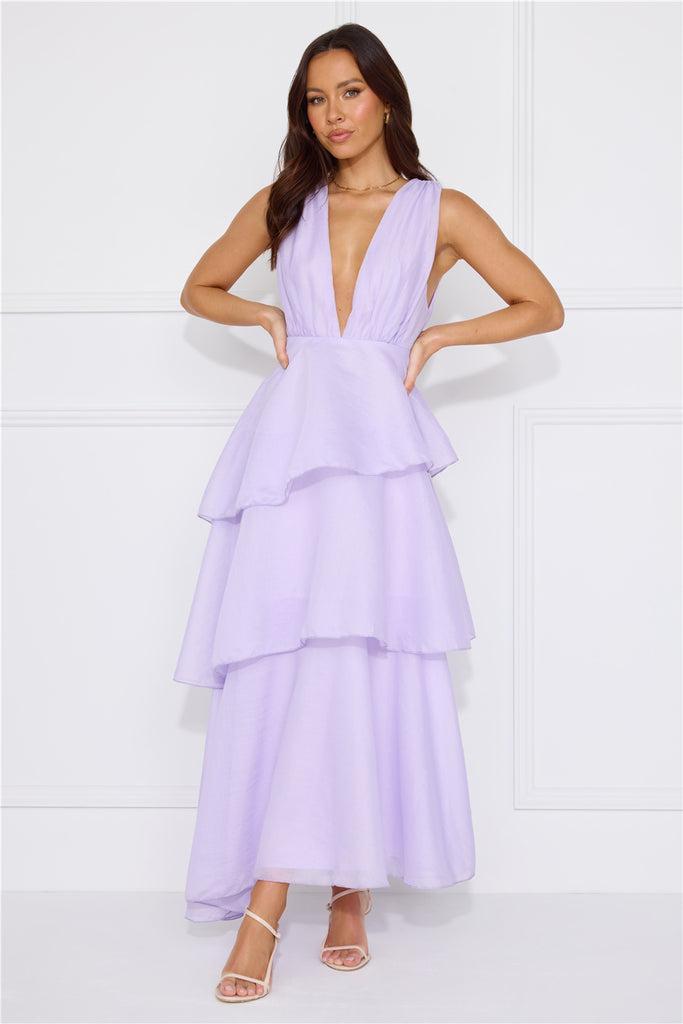 Fashion Zone Maxi Dress Lilac Product Image