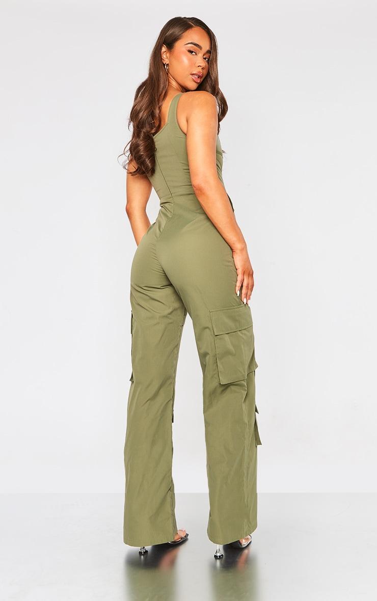 Khaki Corset Utility Jumpsuit Product Image