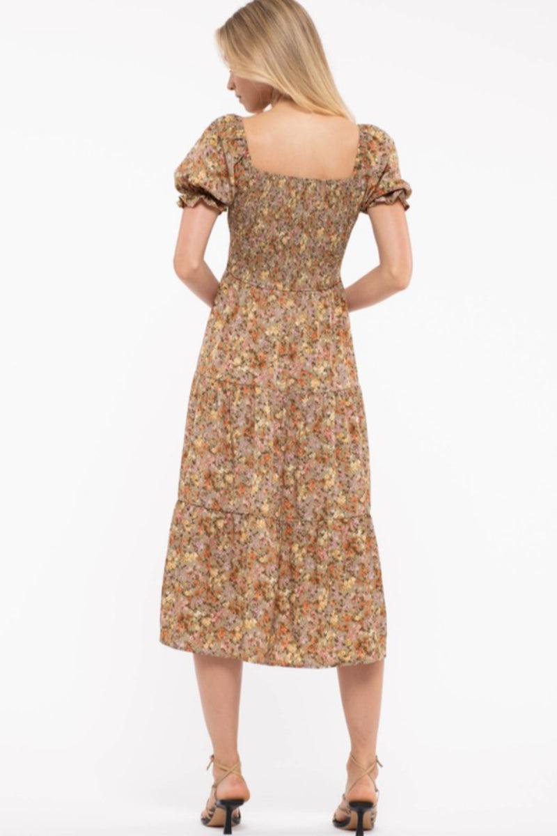 Floral Smocked Midi Dress Product Image