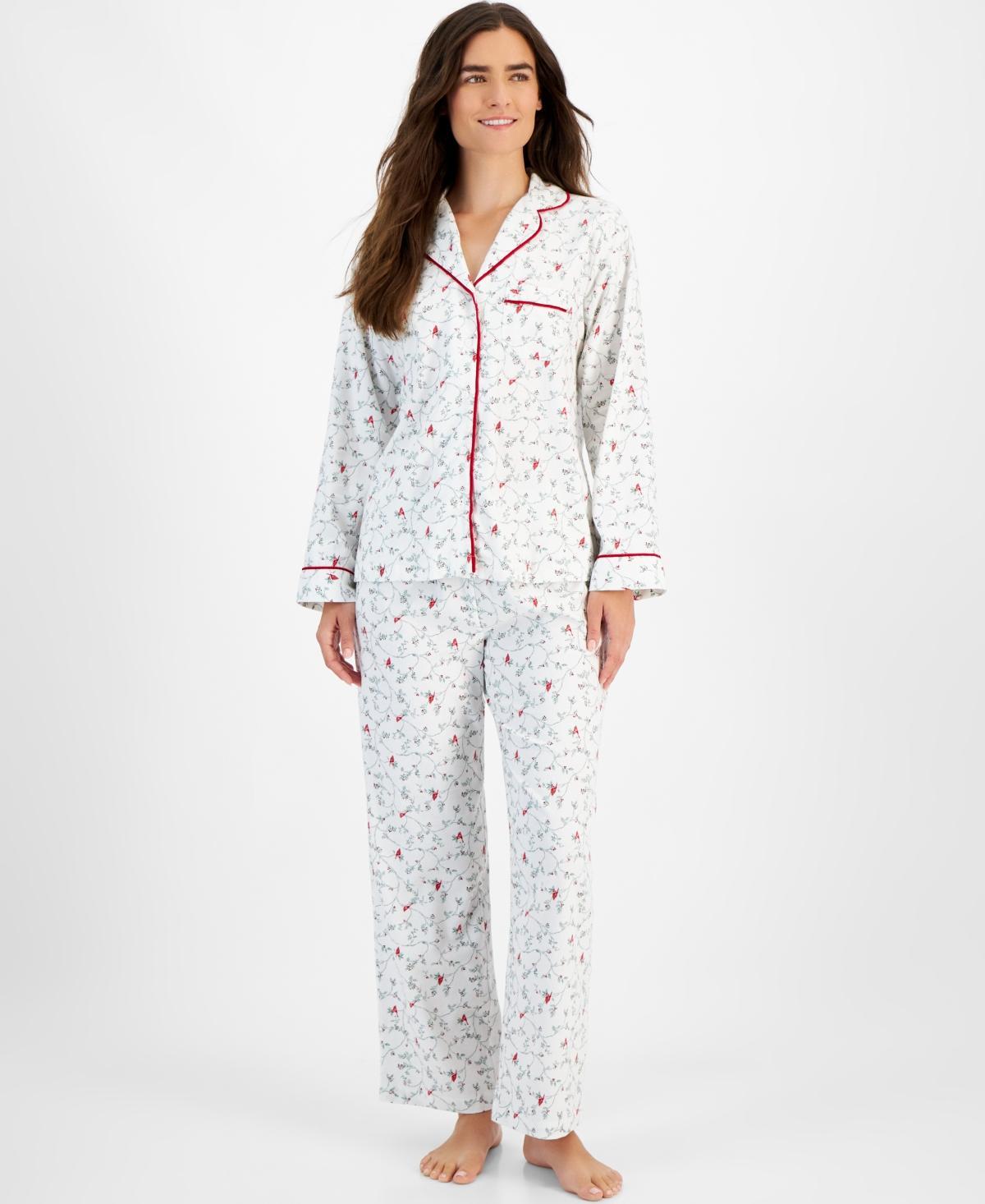 Charter Club Womens 2-Pc. Cotton Flannel Pajamas Set, Created for Macys Product Image